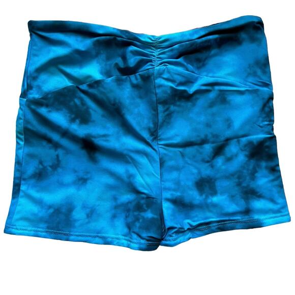 CITRUS Swimwear Swim Short Bikini Reversible Swimsuit Bottom tie dye/blue-Size M - Picture 1 of 4